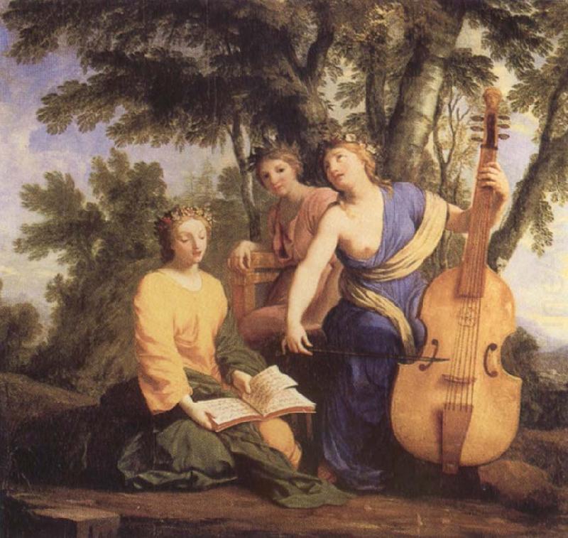 Eustache Le Sueur Melpomene Erato and Polyhmia china oil painting image